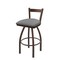 Holland Bar Stool Co 30" Low Back Swivel Bar Stool, Bronze Finish, Canter Grey Seat 82130BZ007 - alternate 1